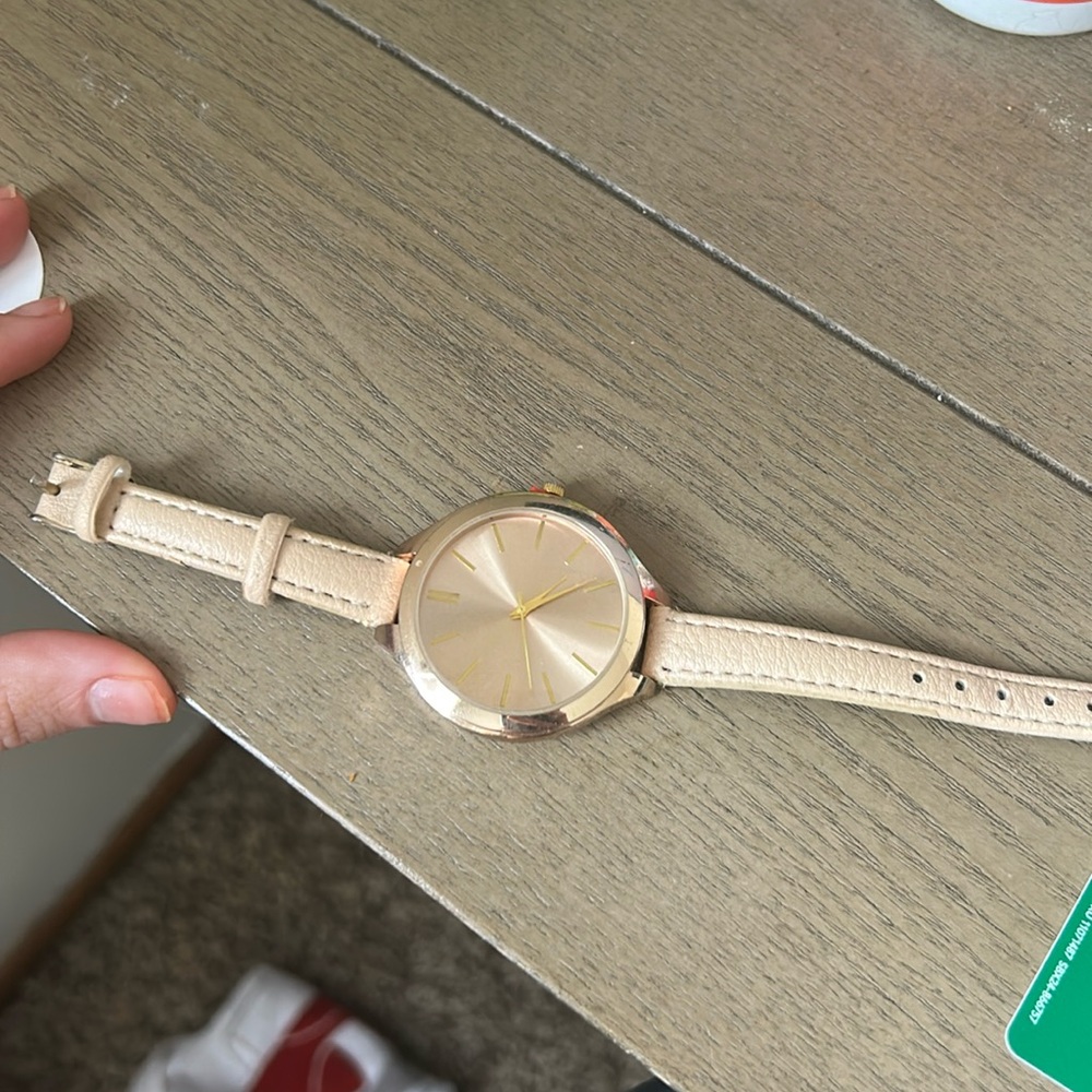Brand new gold tone analog watch